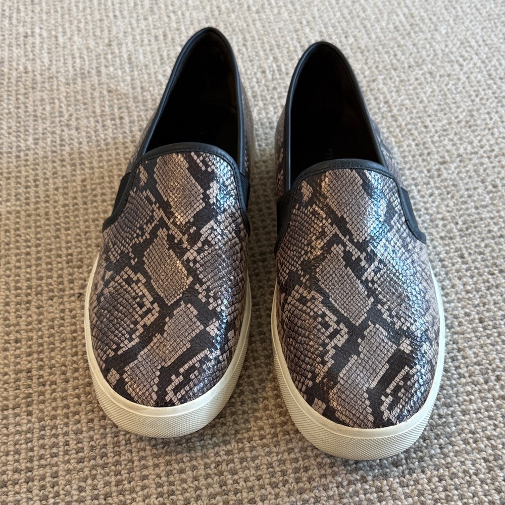 Vince snakeskin slide on sneakers - size 7.5